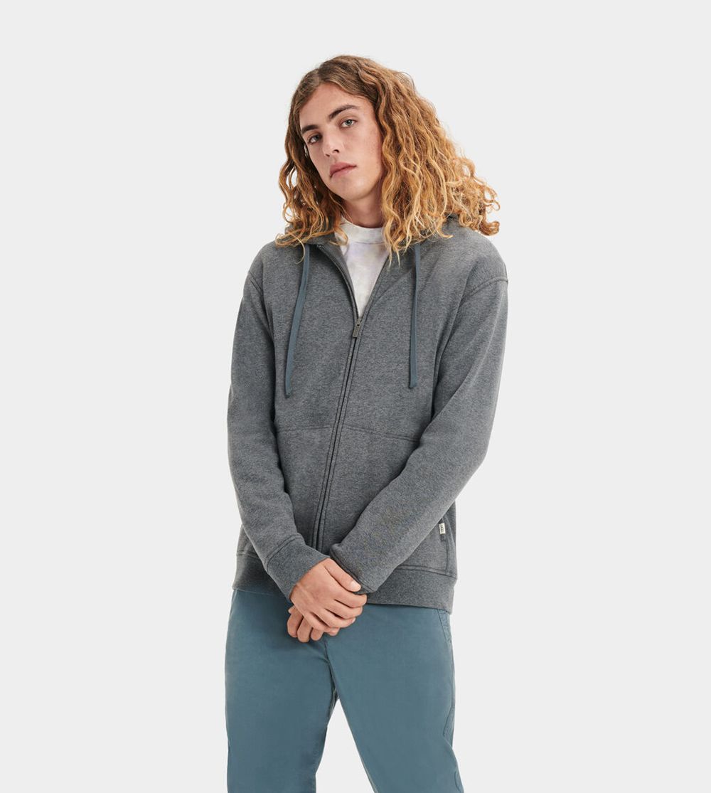 Ugg Hoodie Mens - Ugg Gordon Grey - 453ITVZQH